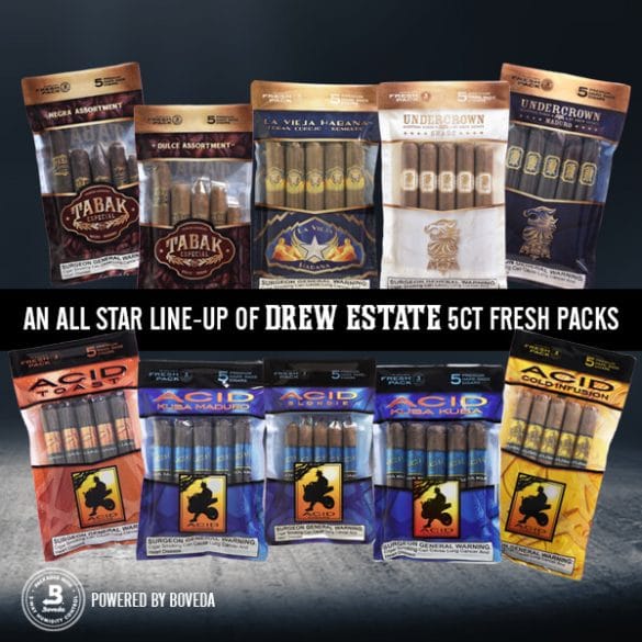 Cigar News: Drew Estate Announces Humidified 5-packs